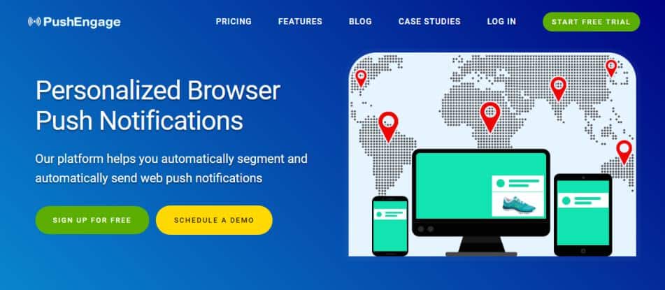 PushEngage pour les notifications push