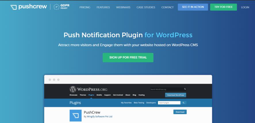 Plugin PushCrew pour les notifications push