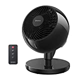 AIRMATE Ventilateur de circulation d'air avec 10 vitesses, ventilateur de table oscillant à 120° avec télécommande, ventilateur de bureau 12 pouces avec flux d'air puissant DC, ventilateur vortex silencieux 30 dB de bruit, ventilateur d'air froid de bureau portable pour chambre, maison, pièce entière [Noir]