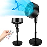 Ventilateur de circulation d'air super silencieux avec moteur à courant continu ventilateur de sol oscillant pour toute la pièce avec télécommande, 6 hauteurs réglables, 3 modes de vent, 12 vitesses et tête pivotante à 90 degrés pour chambre bureau maison