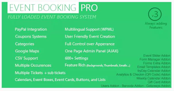 Event Booking Pro 插件