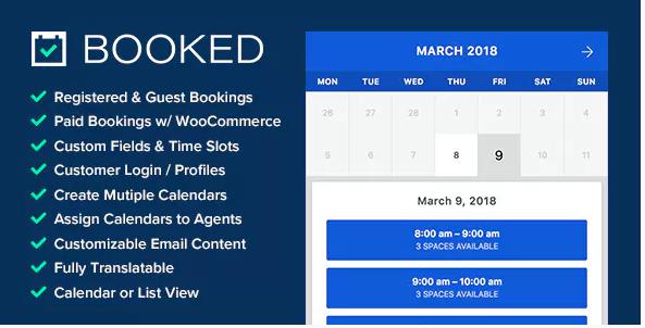 已預訂：WordPress 插件的預約