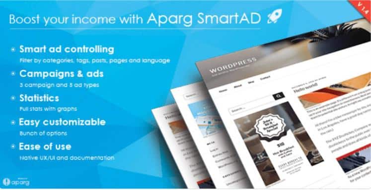 Aparg SmartAd - Complemento premium de administración de anuncios de WordPress