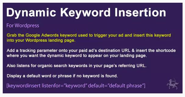 Complemento premium de inserción dinámica de palabras clave de WordPress para gestión de anuncios