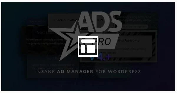 Complemento Ads Pro - Administrador de publicidad de WordPress multipropósito para la gestión de anuncios