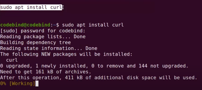 installer curl