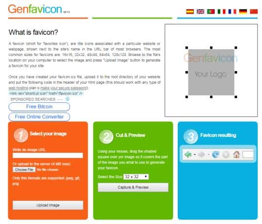 Genfavicon.com générateur de favicons