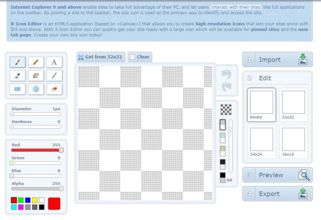 Générateur de favicons Xiconeditor.com