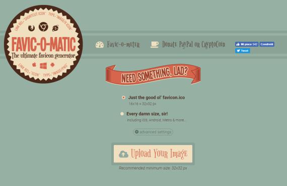 Générateur de favicons Favicomatic.com