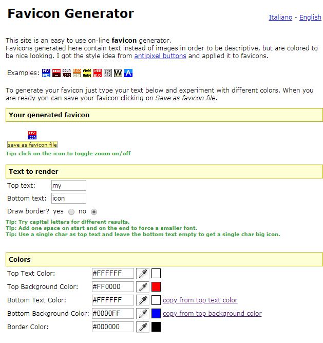 Générateur de favicons Antifavicon.com