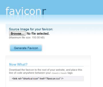 Générateur de favicons Faviconr.com