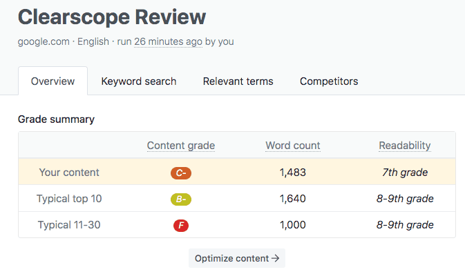 Clearscope 개요 screen-min