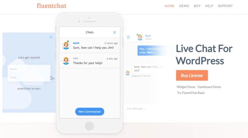 FluentChat – 用于实时聊天的 WordPress 实时聊天插件