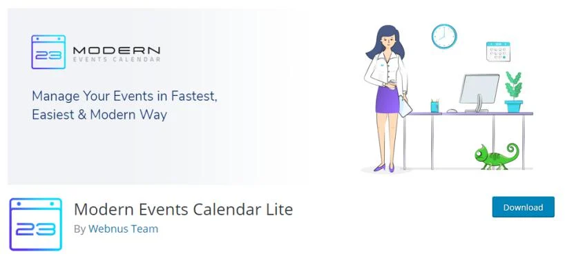 用于事件显示的现代事件日历插件