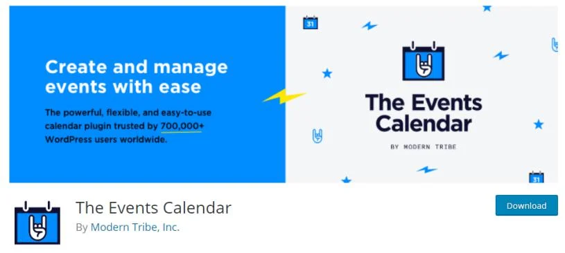 用于事件显示的事件日历插件