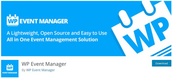 用于事件显示的 WP 事件管理器插件