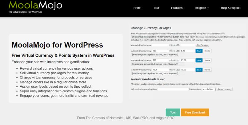 ゲーミフィケーションのための MoolaMojo プラグイン