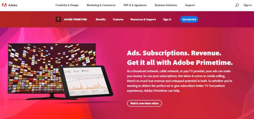 Adobe Primetime para campanhas de publicidade em vídeo