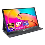 Taşınabilir Monitör - KYY 15.6'' 1080P FHD USB-C Taşınabilir Dizüstü Bilgisayar Monitörleri, Akıllı Kapaklı ve Çift Hoparlörlü, HDMI Bilgisayar Ekranı IPS HDR PC Telefon için Harici Oyun Monitörü Mac Xbox PS4 Anahtarı[Yükseltildi]