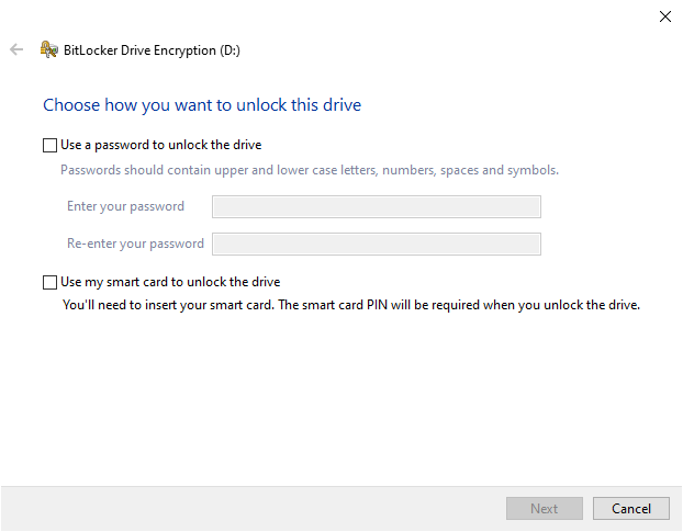 Bitlocker 고정 드라이브 암호화