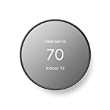 Google Nest Thermostat - Termostat Cerdas untuk Rumah - Termostat Wifi yang Dapat Diprogram - Arang
