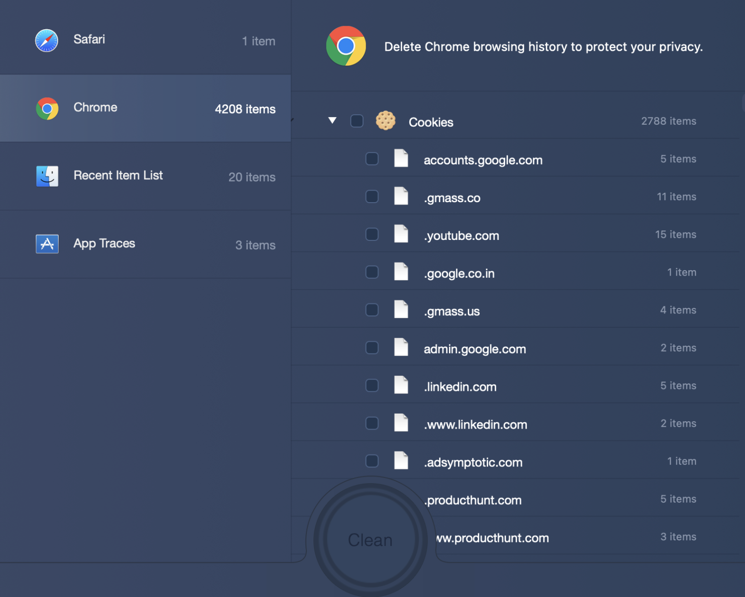 protecția vieții private și curățarea