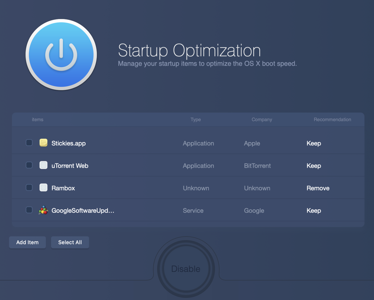 optimizarea pornirii