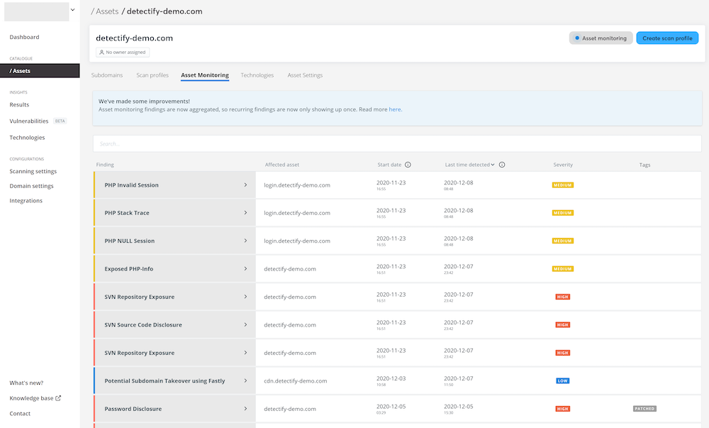 كشف النتائج