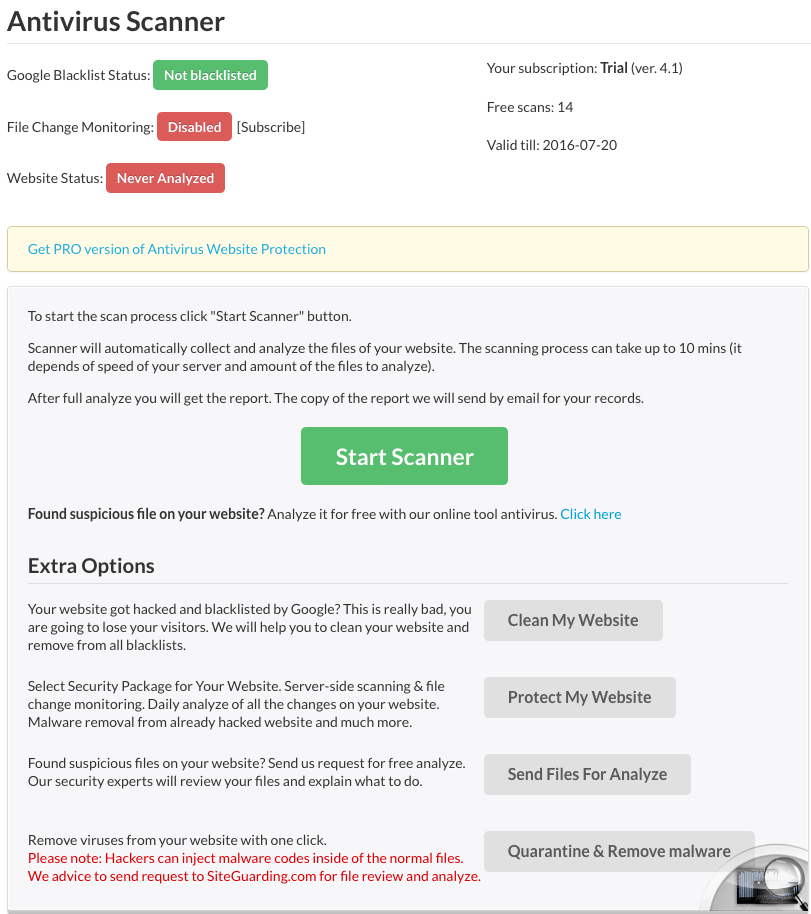 sorveglianza del sito