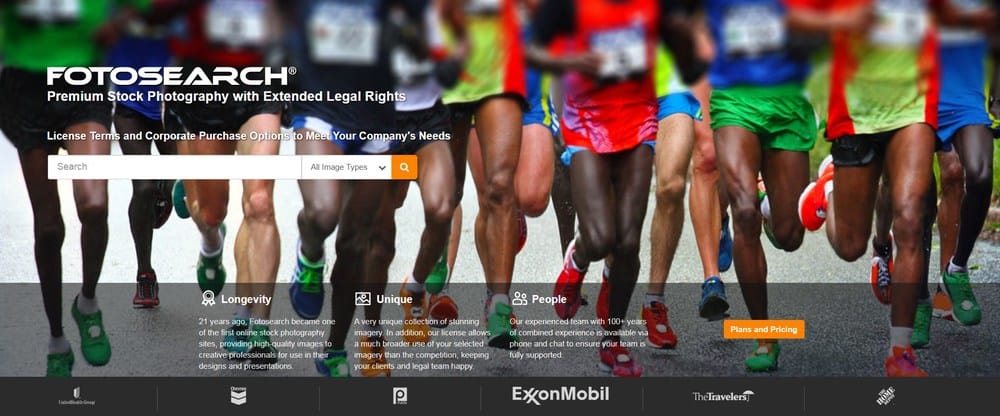 الصفحة الرئيسية في Fotosearch