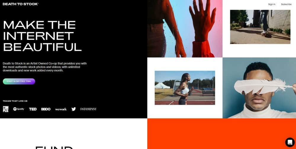 الصفحة الرئيسية Death to Stock