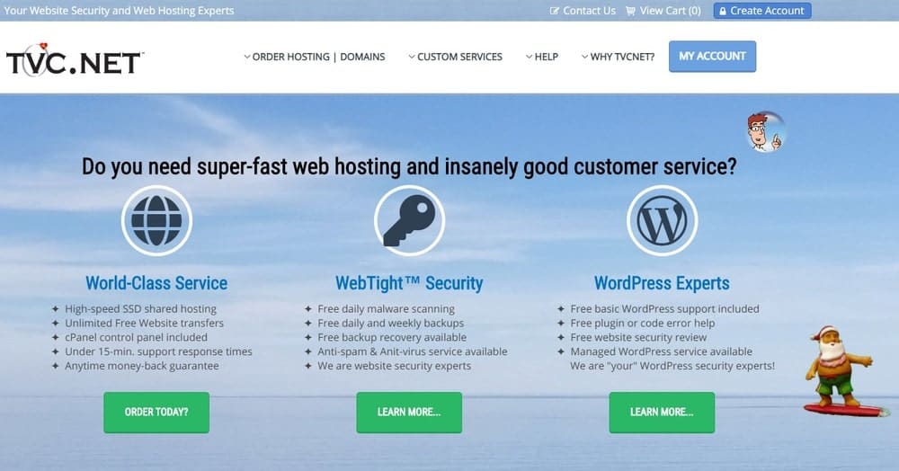 الصفحة الرئيسية لموقع TVC.net