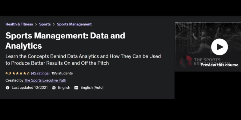 スポーツ管理 - データと分析 Udemy