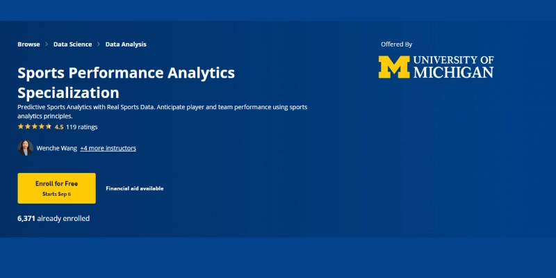 スポーツ パフォーマンス分析スペシャライゼーション Coursera