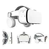 Гарнитура Peiloh VR, совместимая с 4,7–6,2-дюймовым iPhone и Android, гарнитура виртуальной реальности с беспроводными наушниками, 3D-очки VR, очки для фильмов IMAX и карточных игр, мягкие и удобные (белые)