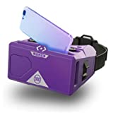 Объедините гарнитуру VR — гарнитуру дополненной реальности и виртуальной реальности, играйте в образовательные игры и смотрите 360-градусные видеоролики, инструмент STEM для учебы и дома, работает с iPhone и Android (Pulsar Purple)