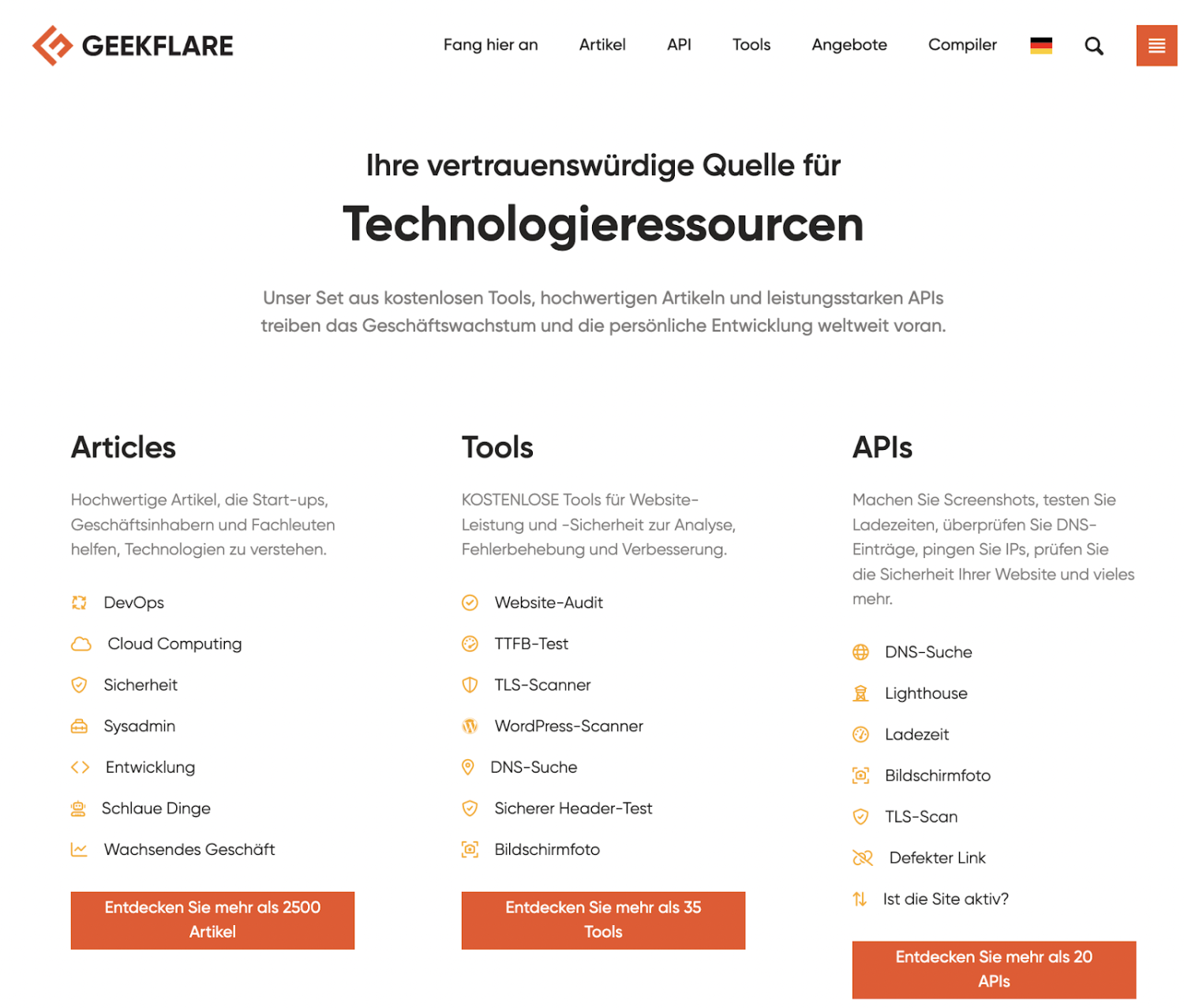 geekflare 網站德語版