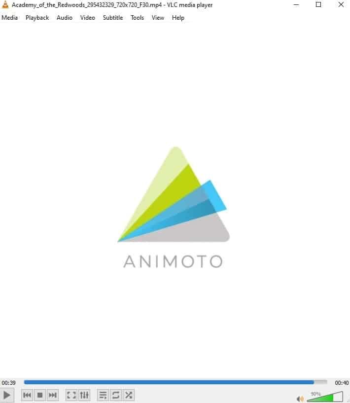 Screenshot des Animoto-Wasserzeichens.