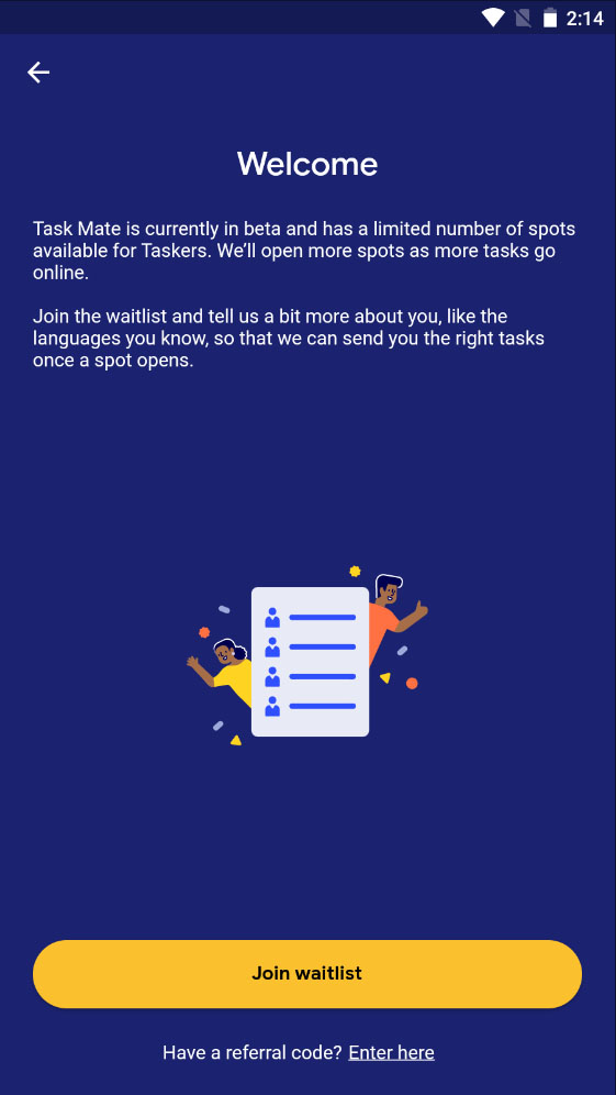 Menyiapkan Profil Anda di Aplikasi Task Mate 02