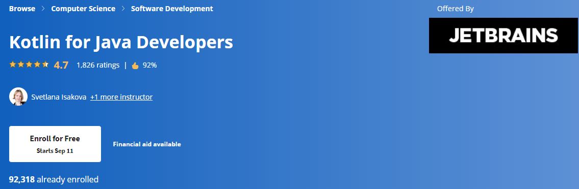 Aprenda programação orientada a objetos com Kotlin Coursera