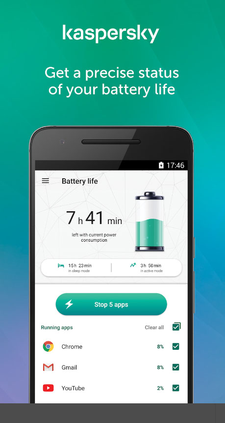Kaspersky Battery Life: Oszczędzanie