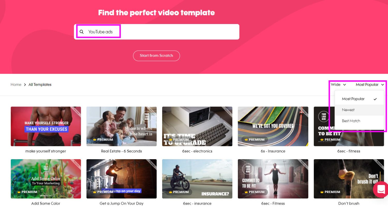 프로모션 템플릿 라이브러리 탐색