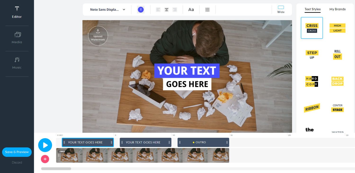 프로모션 비디오 편집기