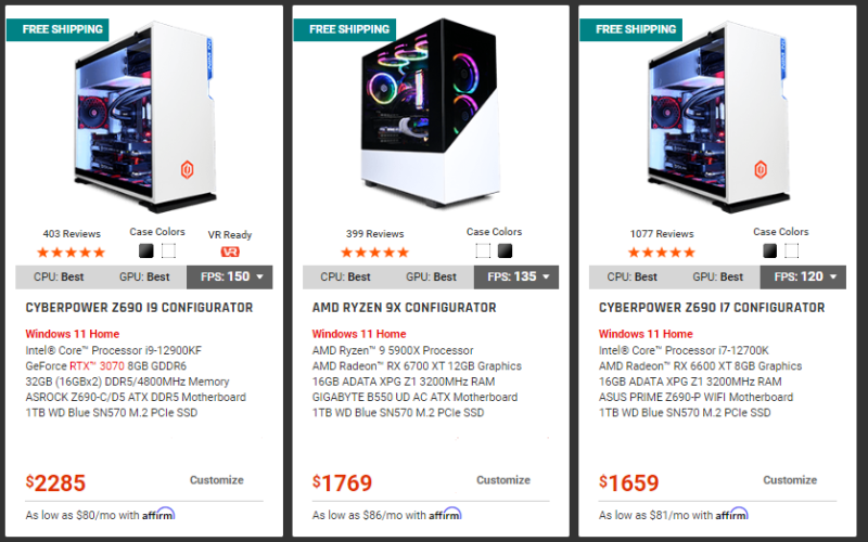 construtor de pc personalizado cyberpowerpc