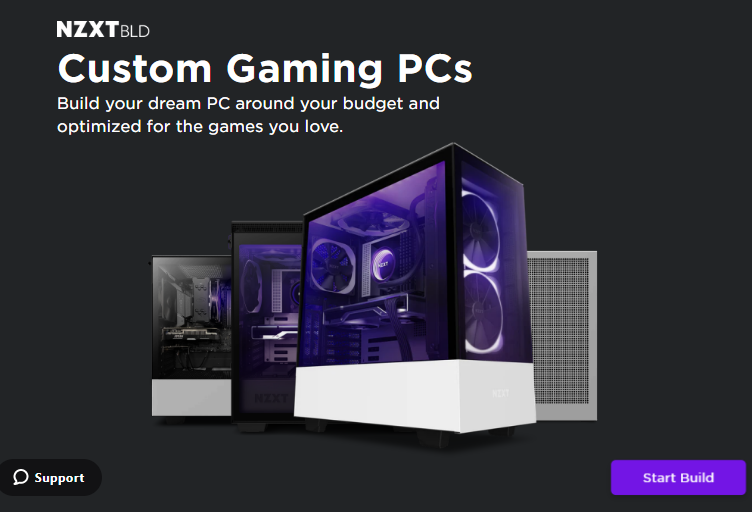 construtor de pc personalizado nzxt