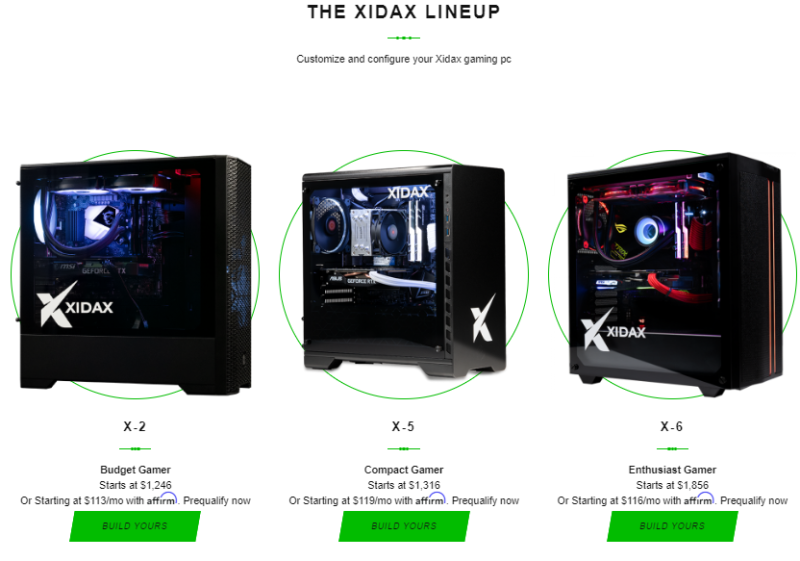 xidax сборщик персональных компьютеров