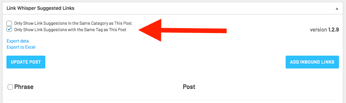 Fısıltı dahili bağlantılarını aynı kategoriye veya etikete sahip gönderilere göre bağlayın