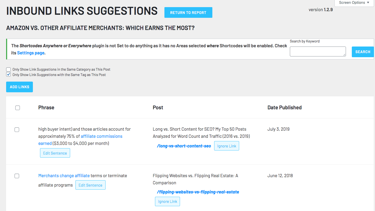 Mevcut içeriğe hızlı bir şekilde gelen bağlantılar ekleyin