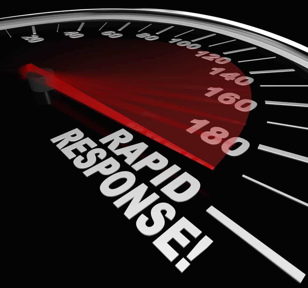 "Hızlı tepki"nin yanına işaret eden bir sayaç.