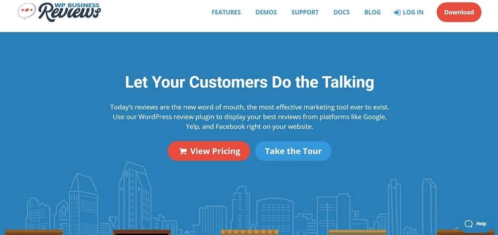 ภาพหน้าจอของปลั๊กอินการตรวจสอบผลิตภัณฑ์ WP Business Reviews สำหรับหน้าแรกของสคีมาและการให้คะแนน